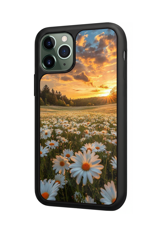 iPhone 11 Pro Uyumlu Cicek Tasarımlı Glossy Premium Kılıf