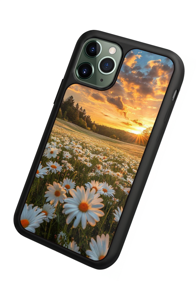 iPhone 11 Pro Uyumlu Cicek Tasarımlı Glossy Premium Kılıf