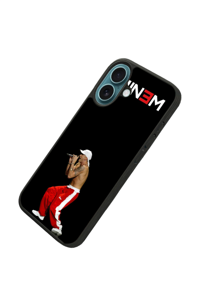 iPhone 16 Plus Uyumlu Eminem Tasarımlı Glossy Premium Kılıf