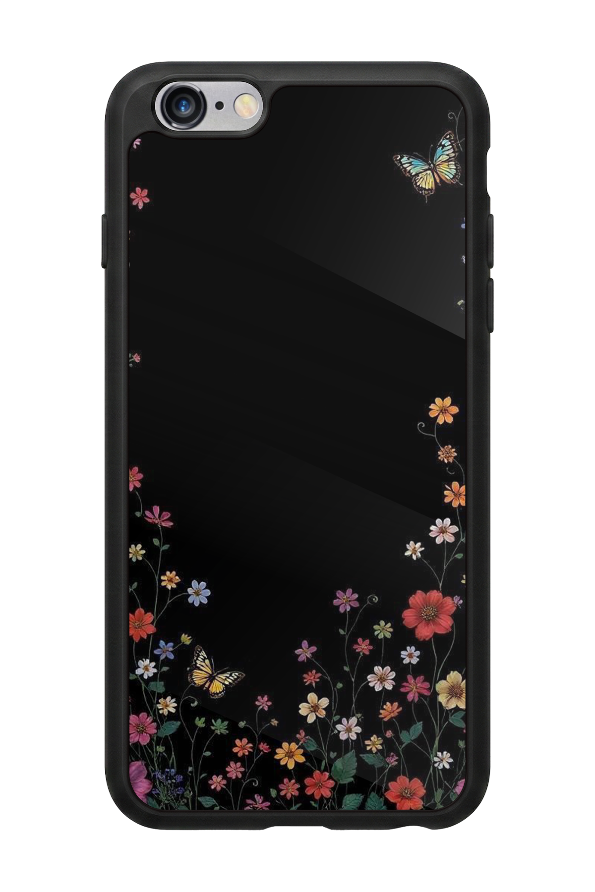 iPhone 6s Plus Uyumlu Floral Tasarımlı Glossy Premium Kılıf