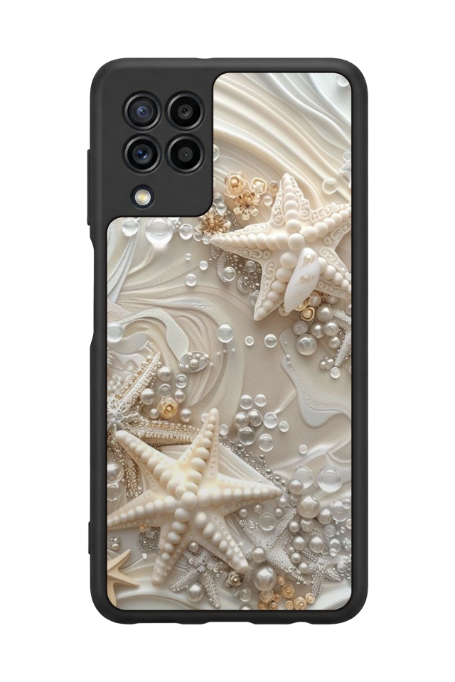 Samsung Galaxy M32 Uyumlu  İnci Tasarımlı Glossy Premium Kılıf