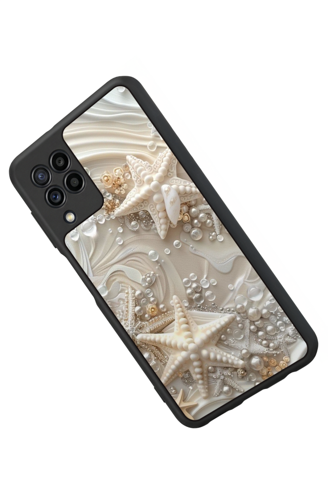 Samsung Galaxy M32 Uyumlu  İnci Tasarımlı Glossy Premium Kılıf