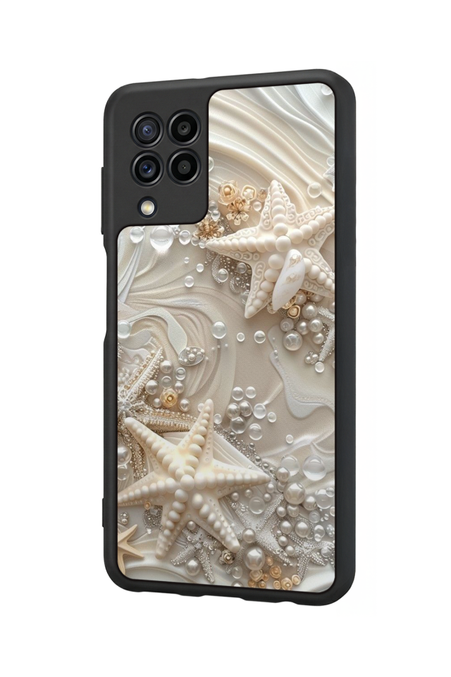 Samsung Galaxy M32 Uyumlu  İnci Tasarımlı Glossy Premium Kılıf