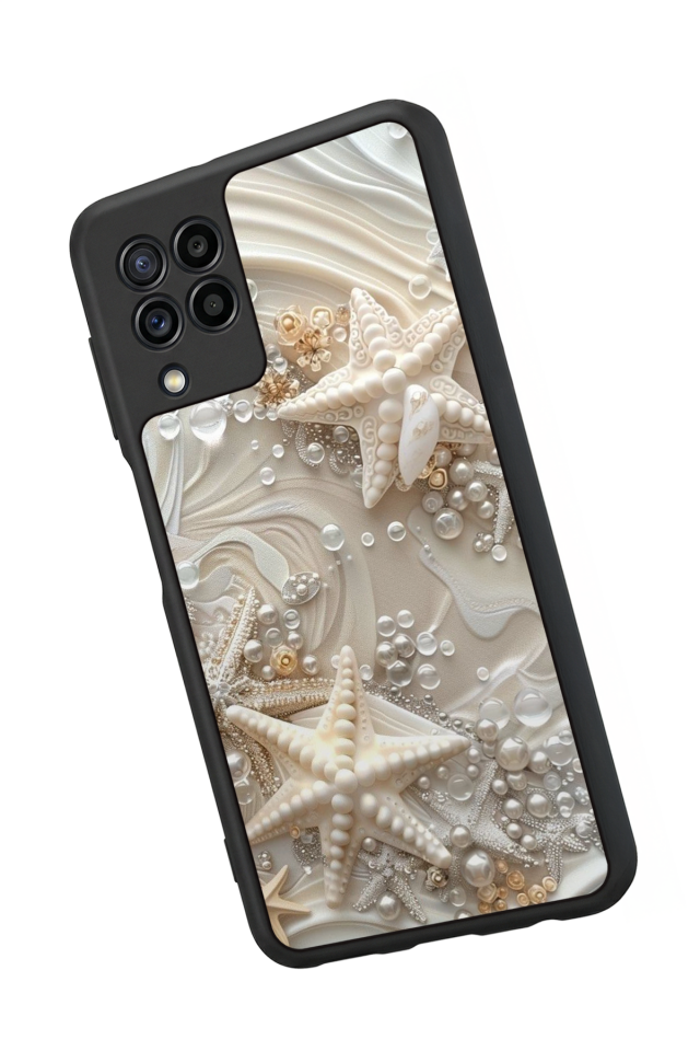 Samsung Galaxy M32 Uyumlu  İnci Tasarımlı Glossy Premium Kılıf