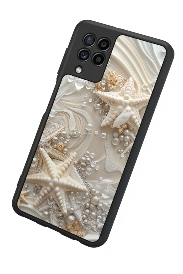 Samsung Galaxy M32 Uyumlu  İnci Tasarımlı Glossy Premium Kılıf