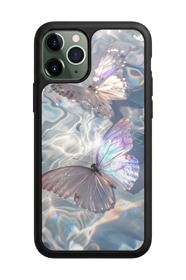 iPhone 11 Pro Max Uyumlu Kelebek Tasarımlı Glossy Premium Kılıf
