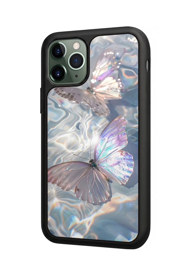 iPhone 11 Pro Max Uyumlu Kelebek Tasarımlı Glossy Premium Kılıf