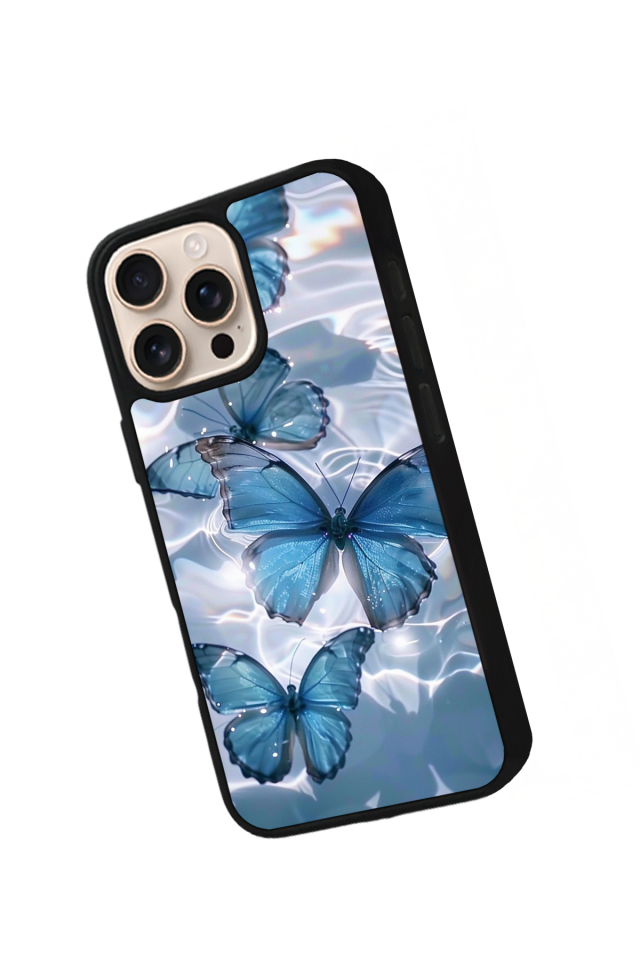 iPhone 14 Pro Uyumlu Kelebek Tasarımlı Glossy Premium Kılıf