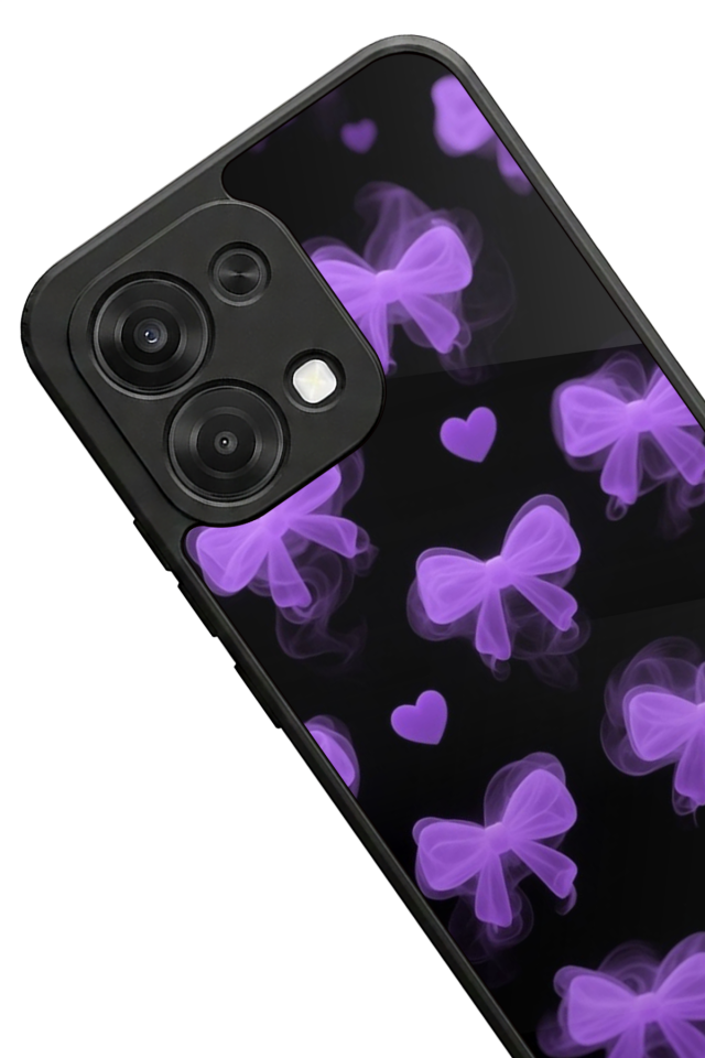 Oppo A6 Pro Uyumlu Kurdele Tasarımlı Glossy Premium Kılıf