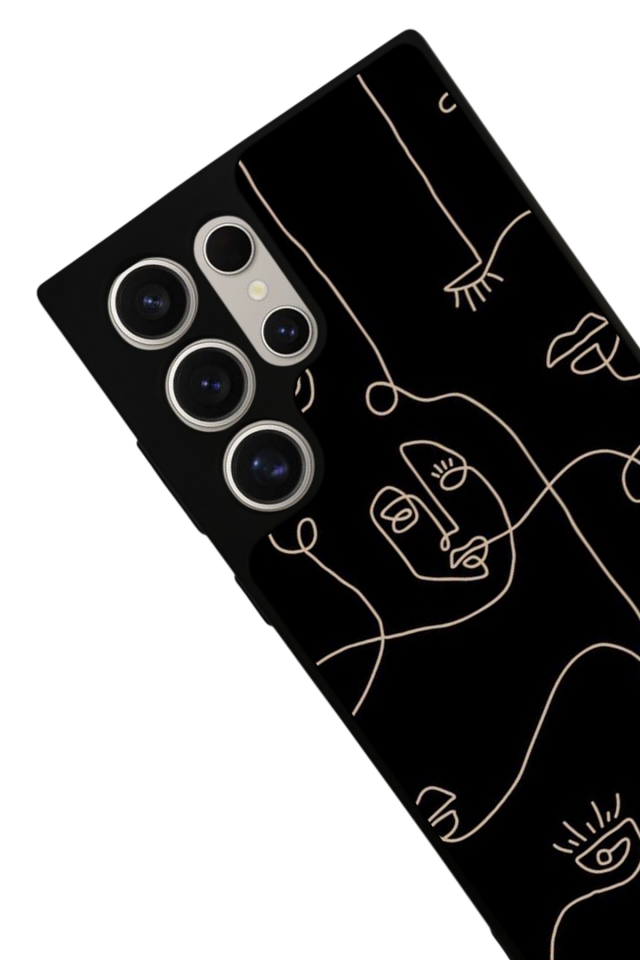 Samsung Galaxy S24 Ultra Uyumlu Line Art Tasarımlı Glossy Premium Kılıf