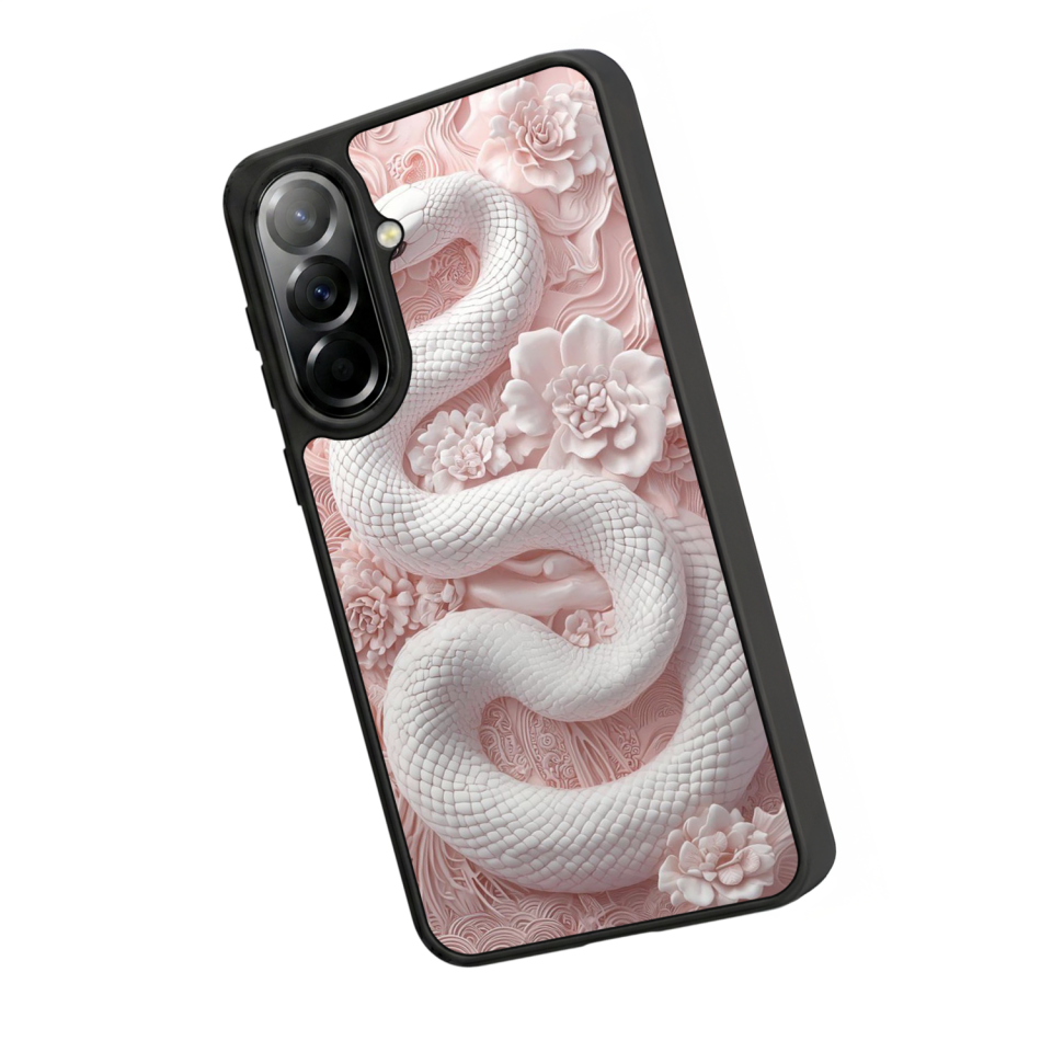 Samsung Galaxy A57 Uyumlu Yılan Tasarımlı Glossy Premium Kılıf