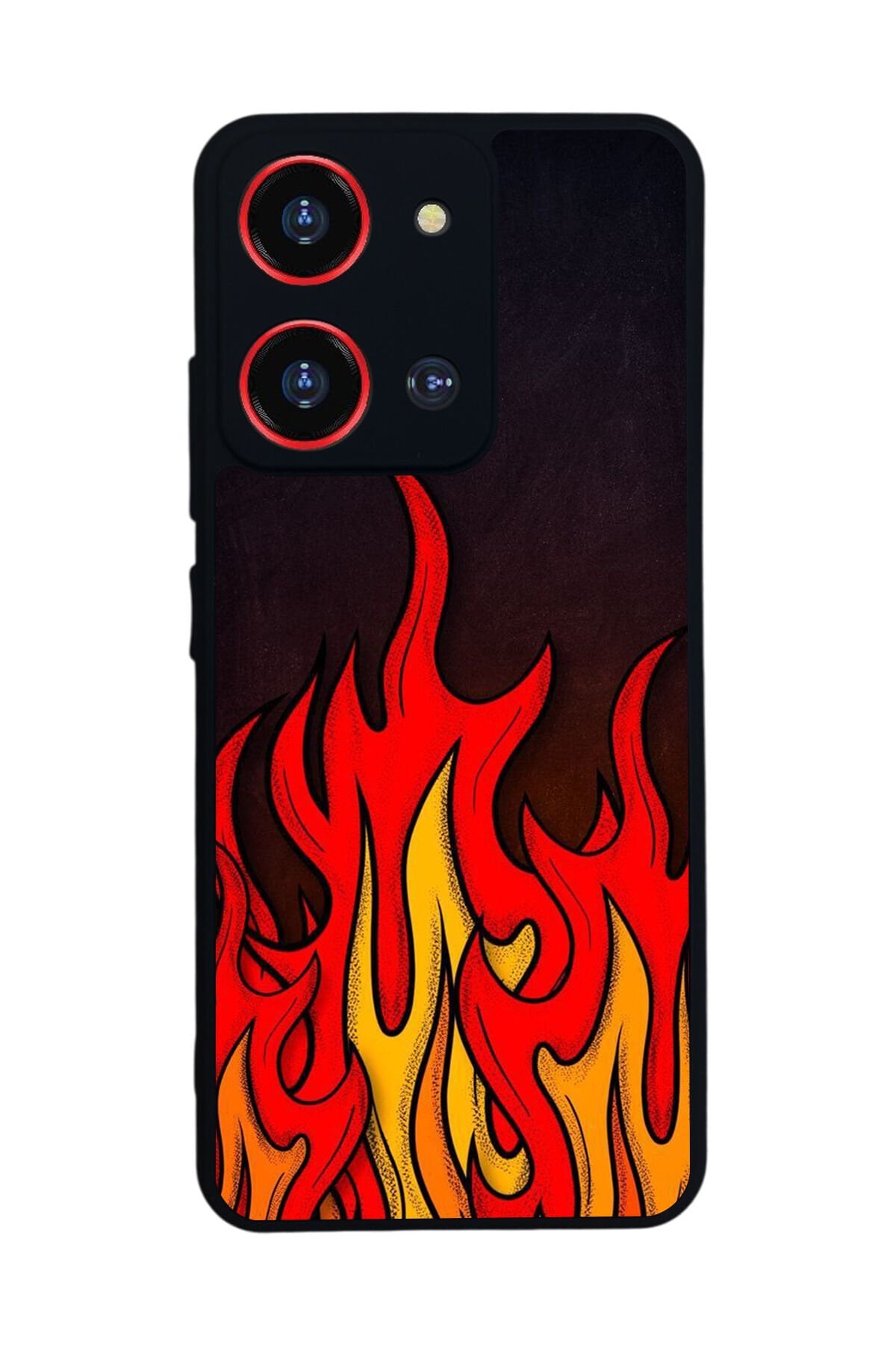 Reeder S19 Max Pro S 108MP Uyumlu Retro Flame Patterns Tasarımlı Glossy Premium Kılıf