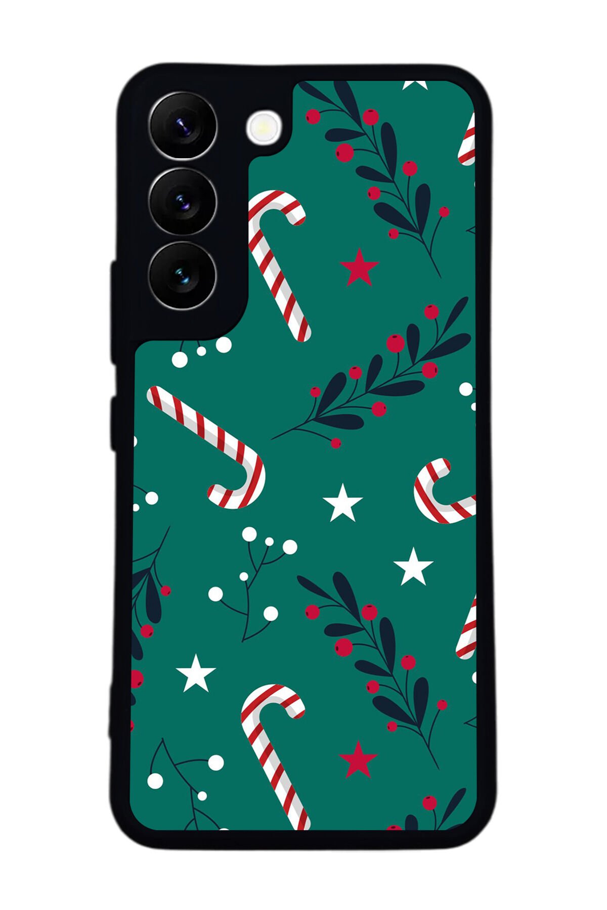 Samsung Galaxy S22 Uyumlu Yilbasi Christmas Tasarımlı Glossy Premium Kılıf