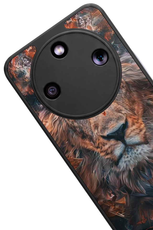 Honor Magic 8 Lite Uyumlu Aslan Tasarımlı Glossy Premium Kılıf