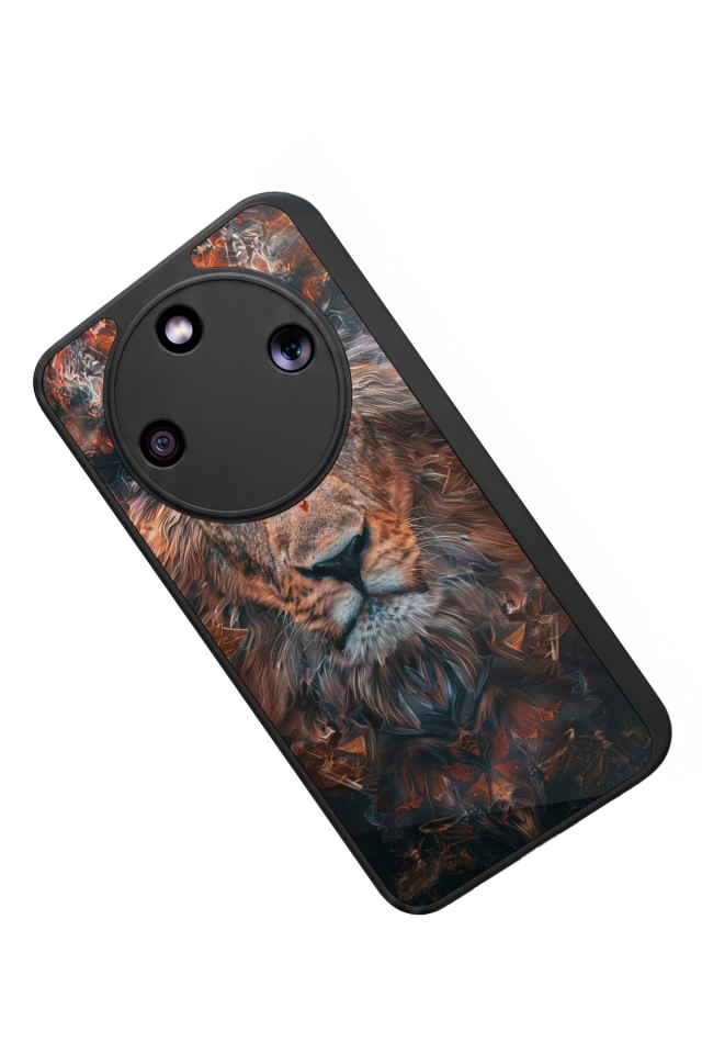 Honor Magic 8 Lite Uyumlu Aslan Tasarımlı Glossy Premium Kılıf