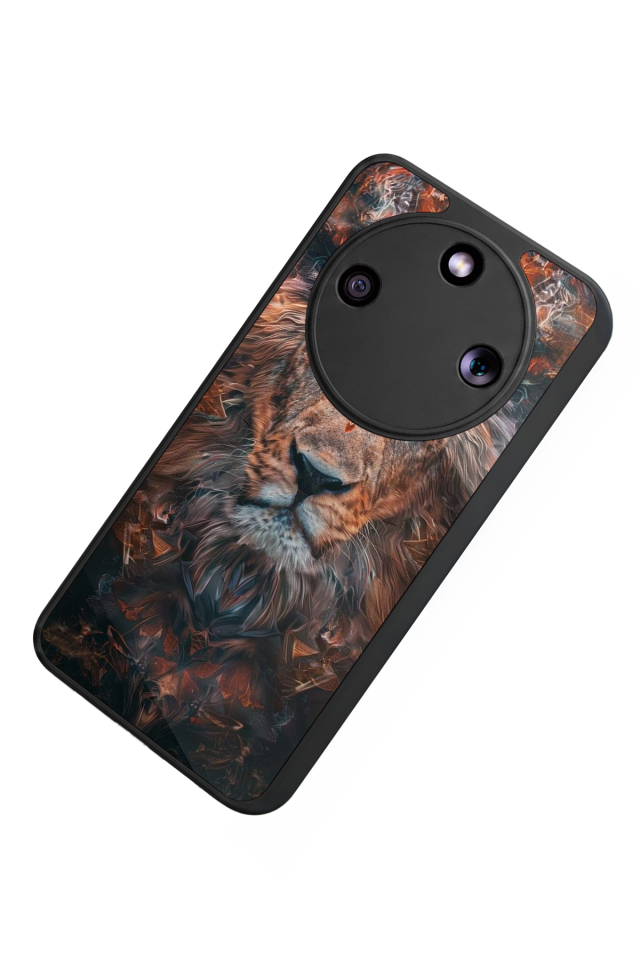 Honor Magic 8 Lite Uyumlu Aslan Tasarımlı Glossy Premium Kılıf