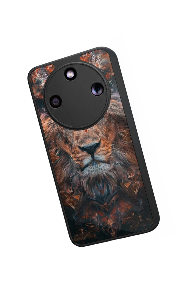 Honor Magic 8 Lite Uyumlu Aslan Tasarımlı Glossy Premium Kılıf