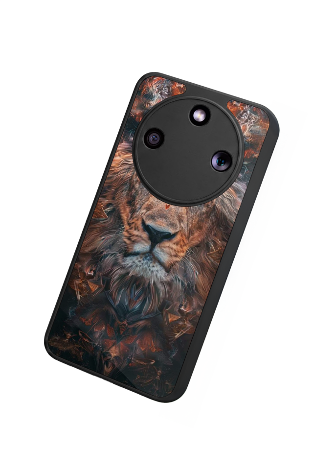 Honor Magic 8 Lite Uyumlu Aslan Tasarımlı Glossy Premium Kılıf