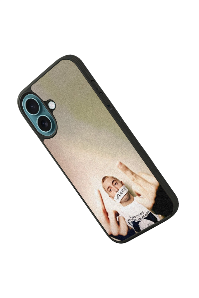 iPhone 16 Plus Uyumlu Eminem Tasarımlı Glossy Premium Kılıf