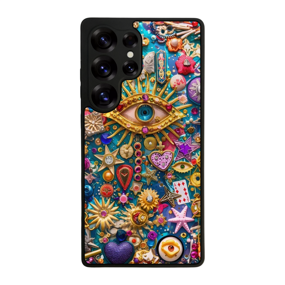 Samsung Galaxy S25 Ultra Uyumlu Göz Tasarımlı Glossy Premium Kılıf