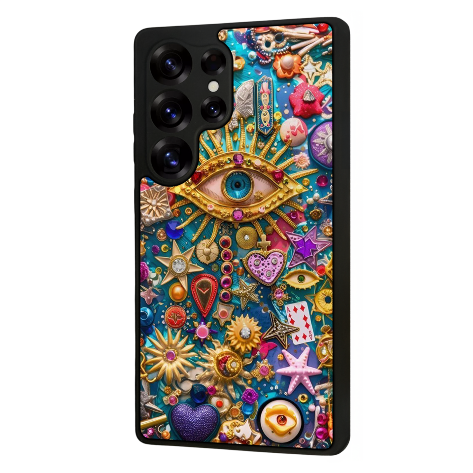 Samsung Galaxy S25 Ultra Uyumlu Göz Tasarımlı Glossy Premium Kılıf
