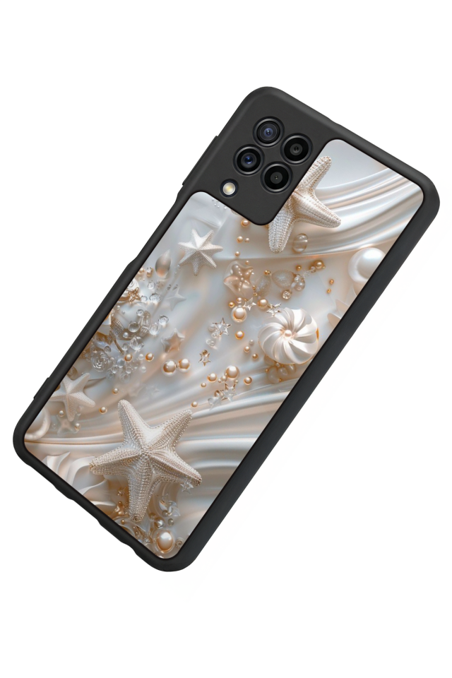 Samsung Galaxy M32 Uyumlu  İnci Tasarımlı Glossy Premium Kılıf