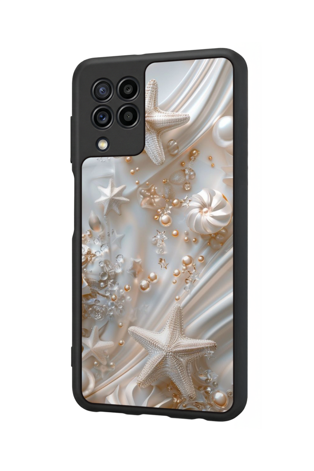 Samsung Galaxy M32 Uyumlu  İnci Tasarımlı Glossy Premium Kılıf