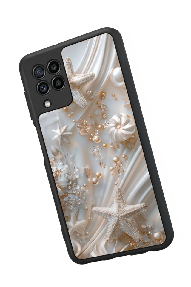 Samsung Galaxy M32 Uyumlu  İnci Tasarımlı Glossy Premium Kılıf