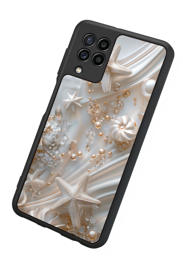 Samsung Galaxy M32 Uyumlu  İnci Tasarımlı Glossy Premium Kılıf