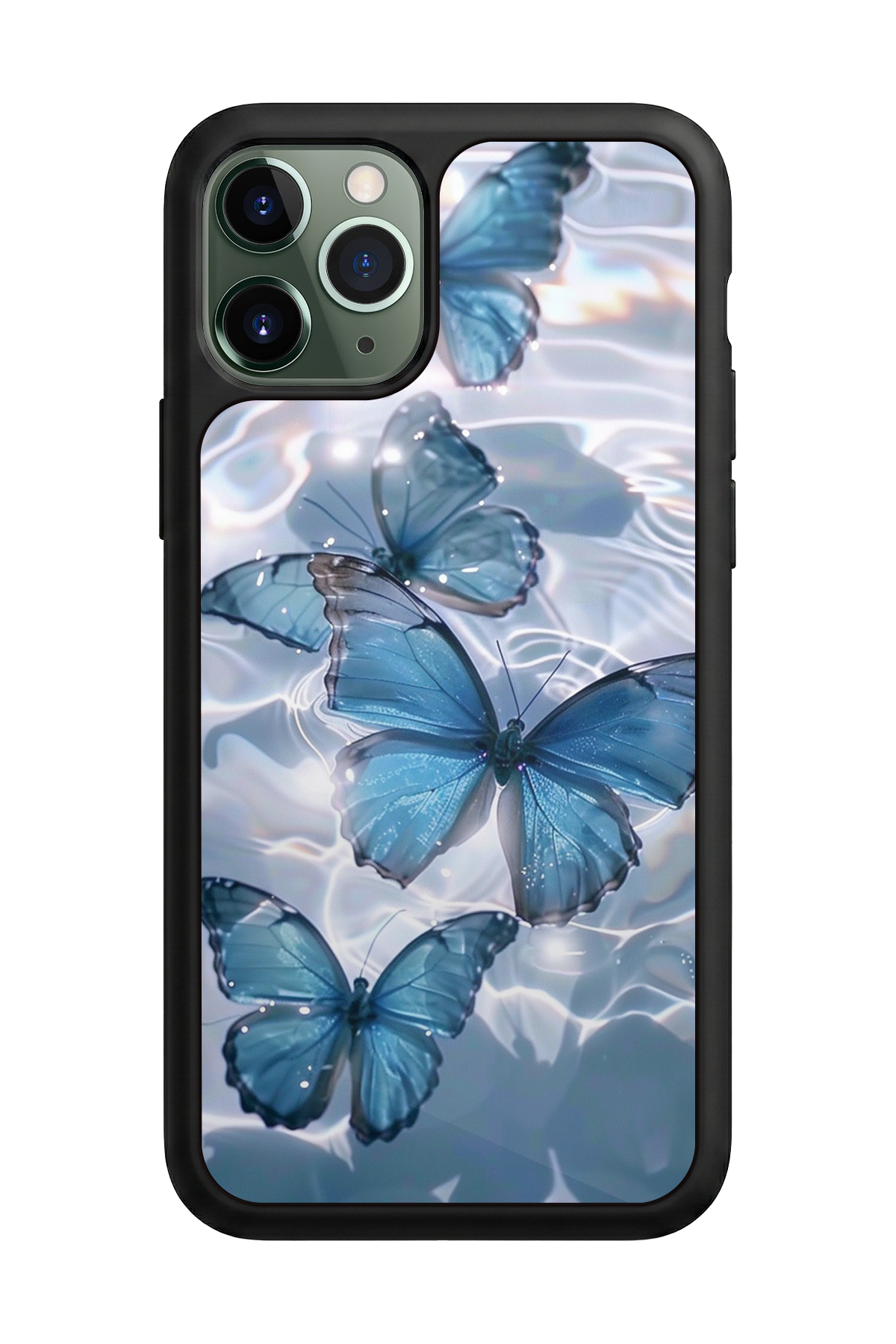 iPhone 11 Pro Max Uyumlu Kelebek Tasarımlı Glossy Premium Kılıf