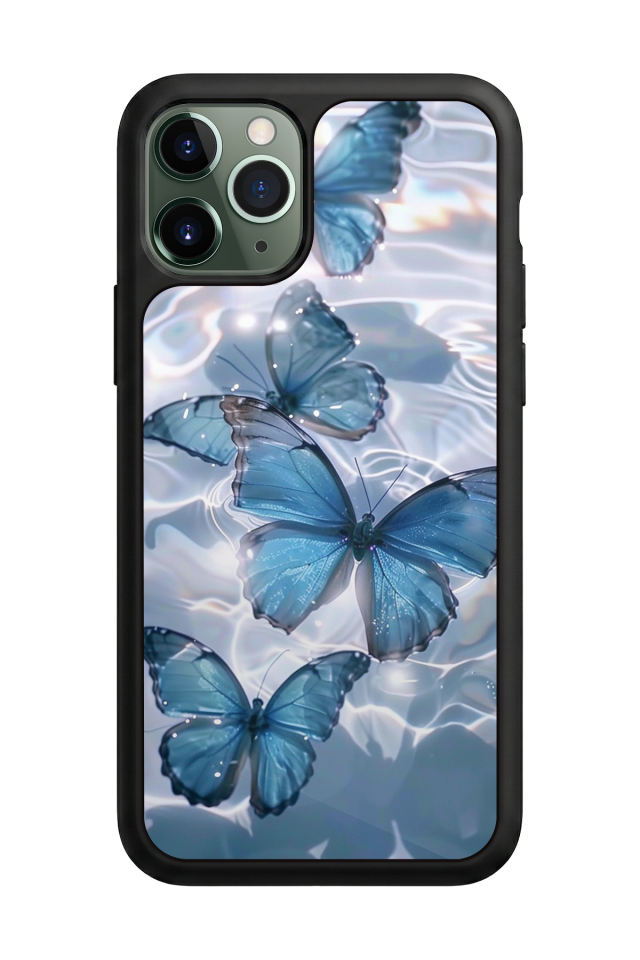 iPhone 11 Pro Max Uyumlu Kelebek Tasarımlı Glossy Premium Kılıf