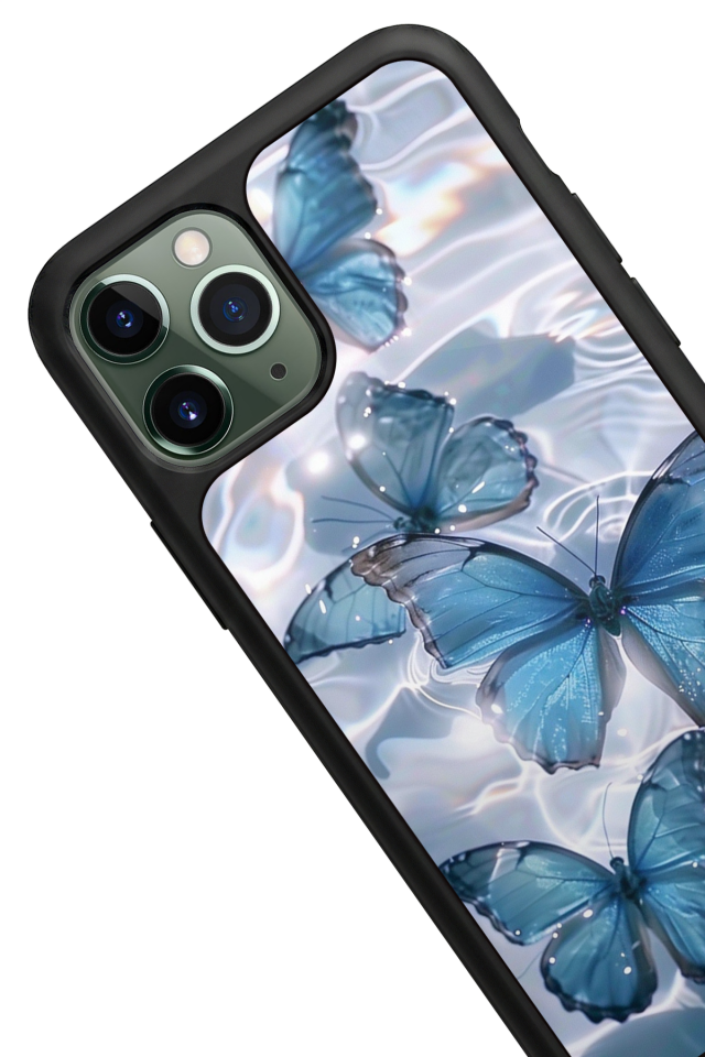 iPhone 11 Pro Max Uyumlu Kelebek Tasarımlı Glossy Premium Kılıf