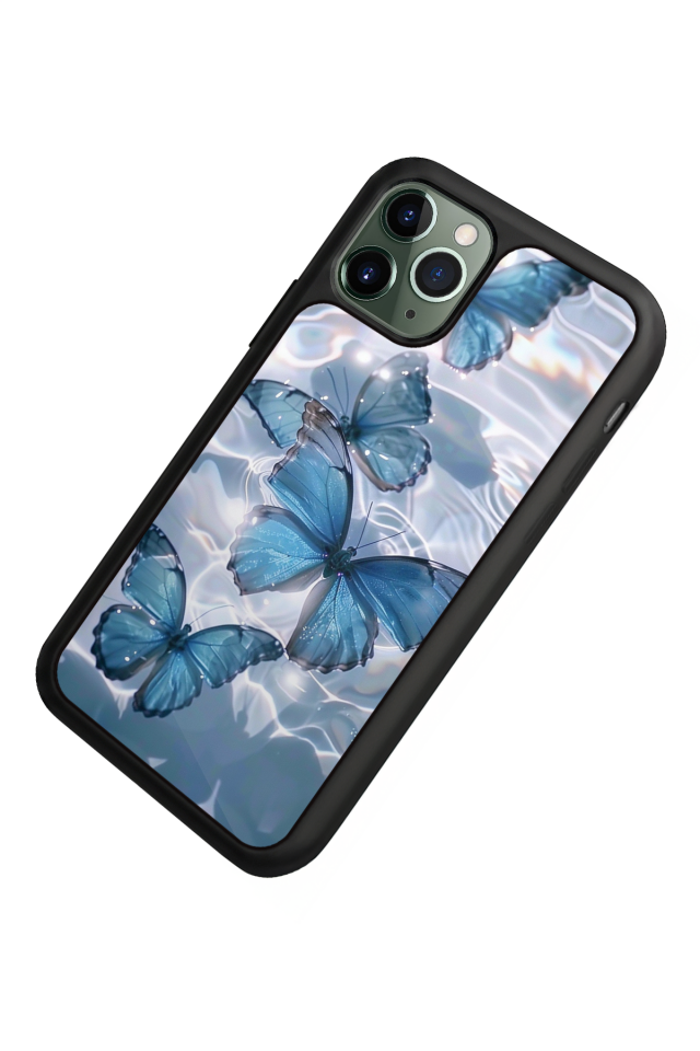 iPhone 11 Pro Max Uyumlu Kelebek Tasarımlı Glossy Premium Kılıf