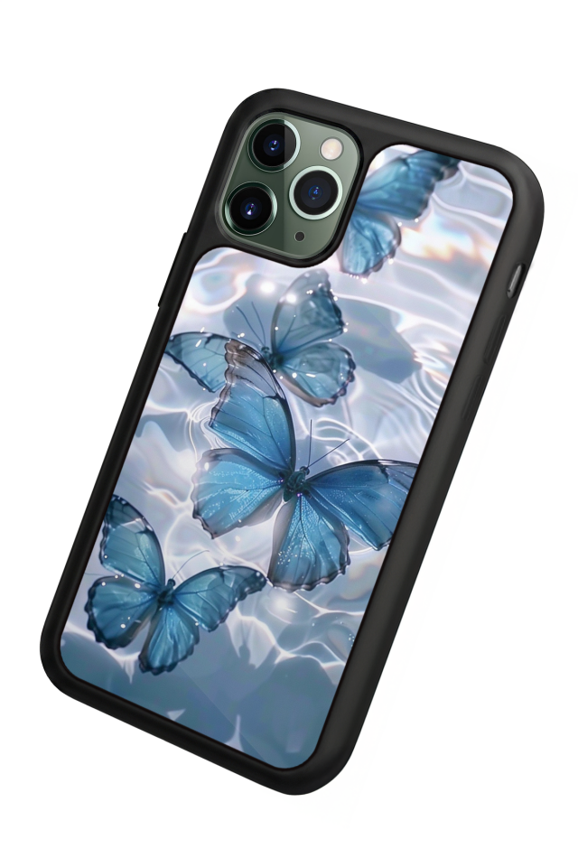 iPhone 11 Pro Max Uyumlu Kelebek Tasarımlı Glossy Premium Kılıf