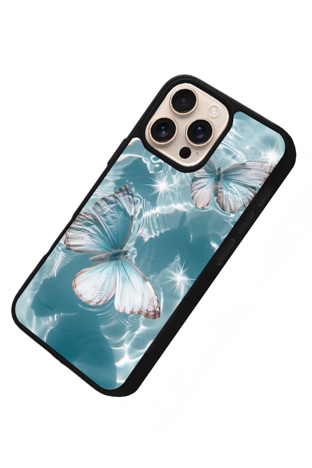 iPhone 14 Pro Uyumlu Kelebek Tasarımlı Glossy Premium Kılıf