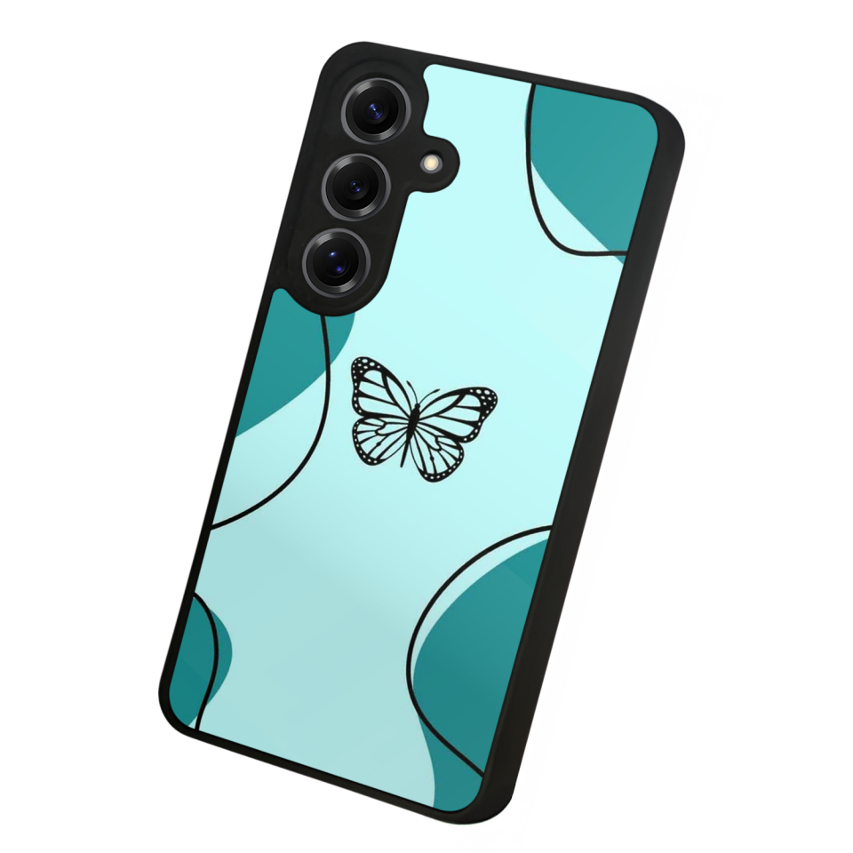 Samsung Galaxy S25 Uyumlu Kelebek Tasarımlı Glossy Premium Kılıf