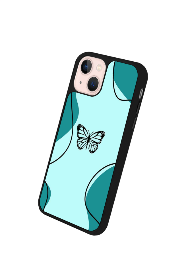 iPhone 13/14 Uyumlu Kelebek Tasarımlı Glossy Premium Kılıf