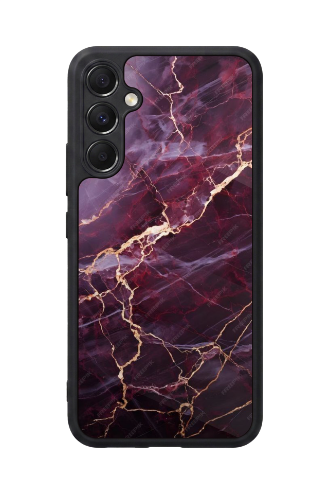 Samsung Galaxy A34 Uyumlu Mermer Marble Tasarımlı Glossy Premium Kılıf