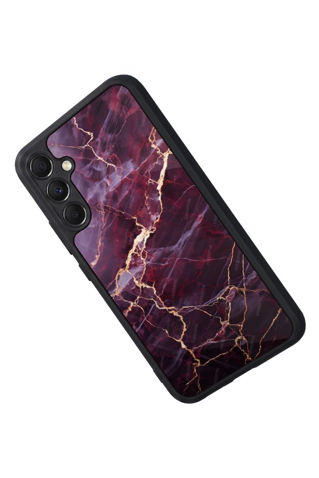 Samsung Galaxy A34 Uyumlu Mermer Marble Tasarımlı Glossy Premium Kılıf
