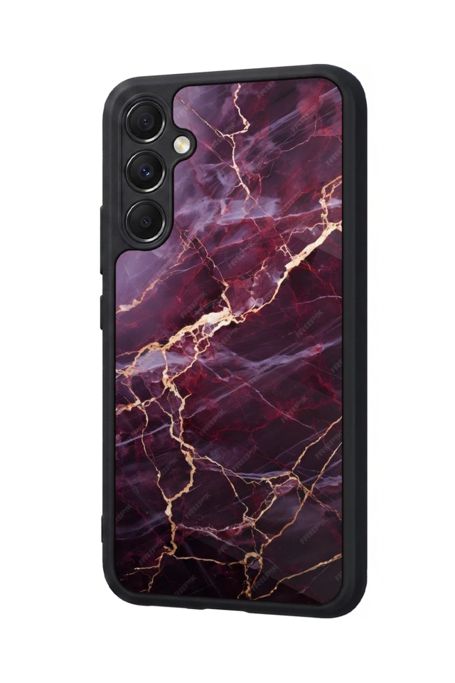 Samsung Galaxy A34 Uyumlu Mermer Marble Tasarımlı Glossy Premium Kılıf