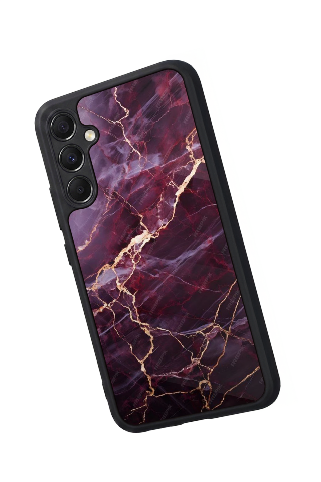 Samsung Galaxy A34 Uyumlu Mermer Marble Tasarımlı Glossy Premium Kılıf