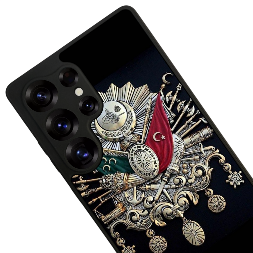 Samsung Galaxy S25 Ultra Uyumlu Osmanli Tugrasi Tasarımlı Glossy Premium Kılıf