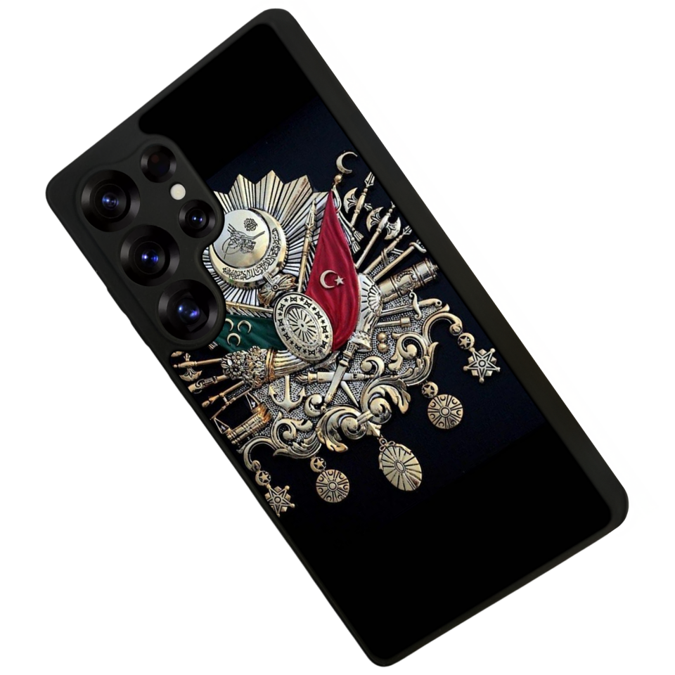 Samsung Galaxy S25 Ultra Uyumlu Osmanli Tugrasi Tasarımlı Glossy Premium Kılıf