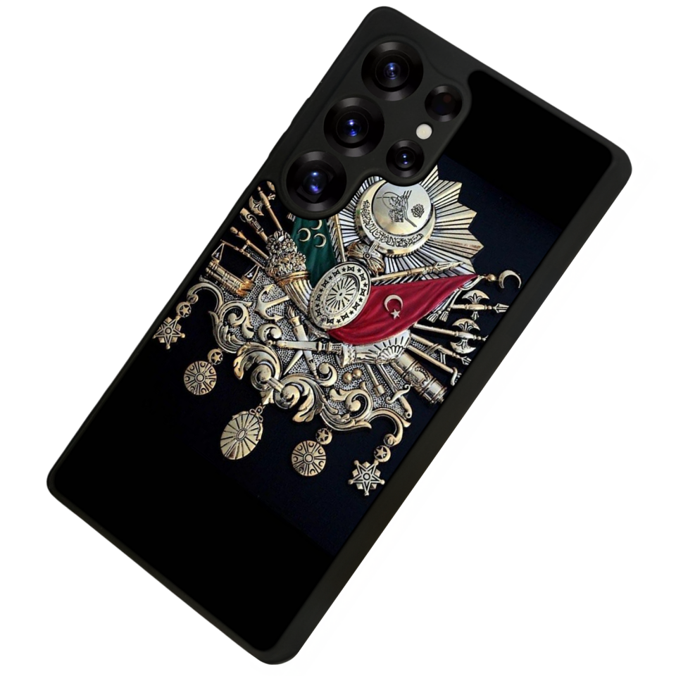 Samsung Galaxy S25 Ultra Uyumlu Osmanli Tugrasi Tasarımlı Glossy Premium Kılıf