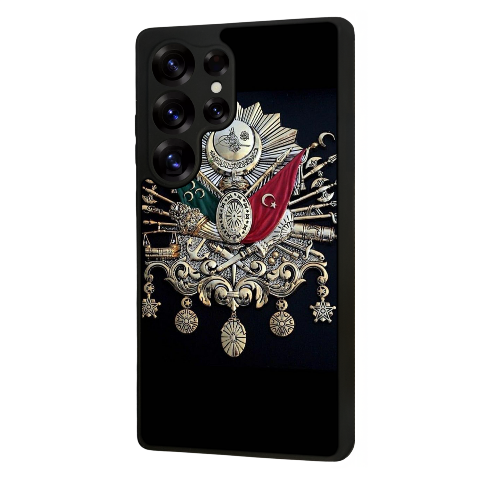 Samsung Galaxy S25 Ultra Uyumlu Osmanli Tugrasi Tasarımlı Glossy Premium Kılıf
