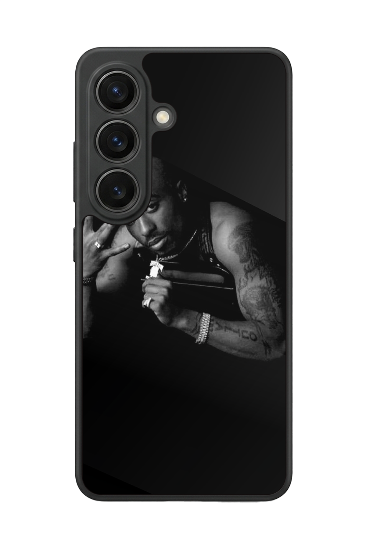 Samsung Galaxy S26 Uyumlu Tupac Tasarımlı Glossy Premium Kılıf