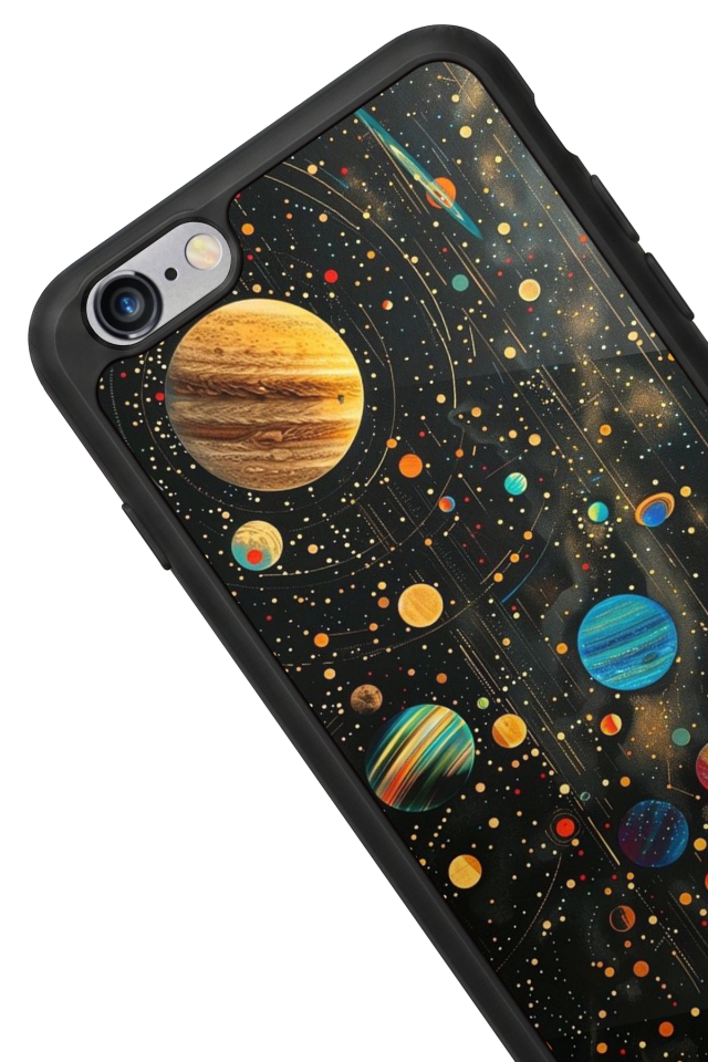 iPhone 6 Plus Uyumlu Uzay Tasarımlı Glossy Premium Kılıf