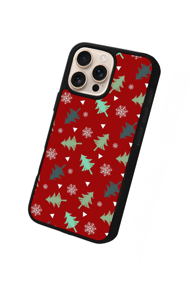 iPhone 16 Pro Max Uyumlu Yilbasi Christmas Tasarımlı Glossy Premium Kılıf