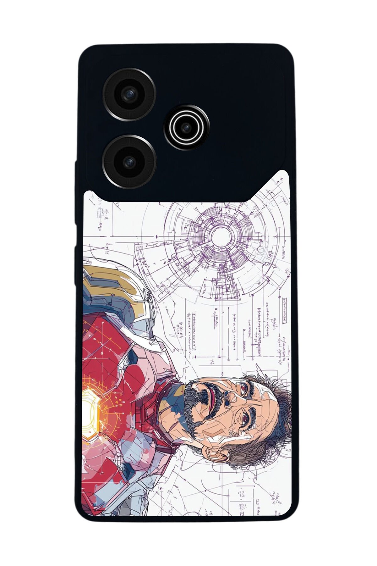 Tecno Pova 6 Uyumlu Iron Man ( Demir Adam ) Tasarımlı Glossy Premium Kılıf