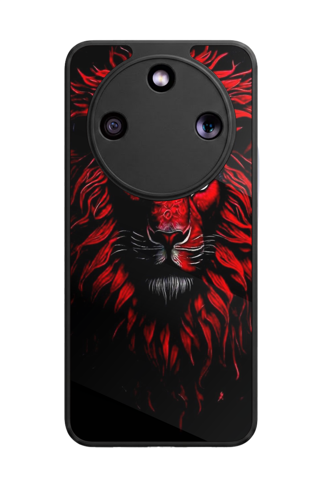 Honor Magic 8 Lite Uyumlu Aslan Tasarımlı Glossy Premium Kılıf